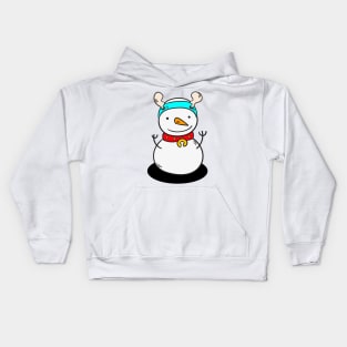 snowman-two design Kids Hoodie